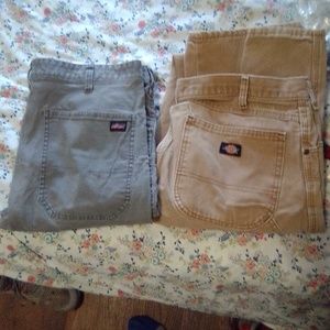 Men Dickies work pants 34x34 cargo and grey